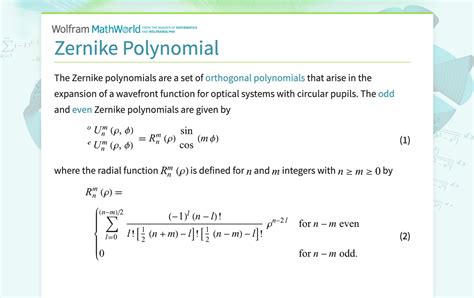 Image result for Zernike Expansion Algorithm Python