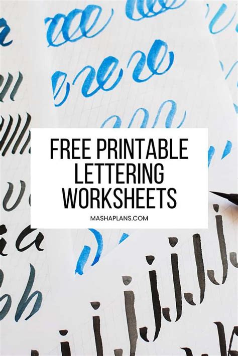 Image result for Free Printable Hand Lettering PDF
