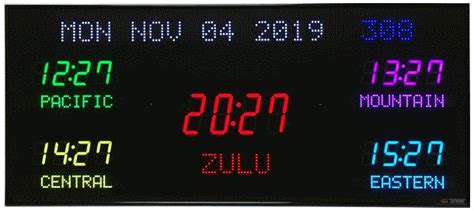 Toradh íomhá ar LED Digital World Time Zone Clock