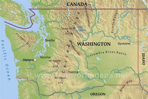 Image result for Simple Washington Map