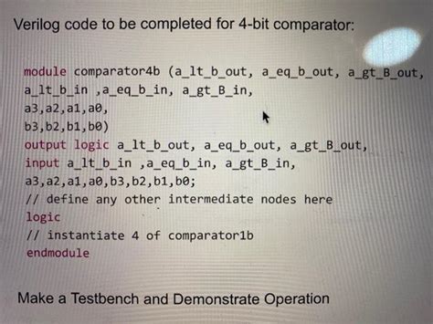Image result for Three-Bit Comparator Verilog Code