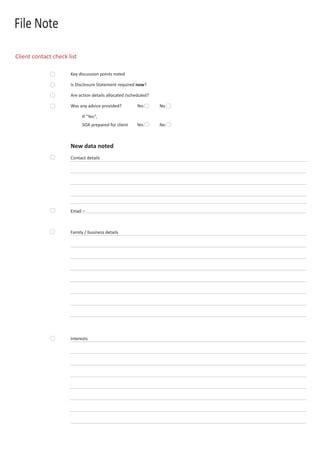 Image result for What Is a File Note