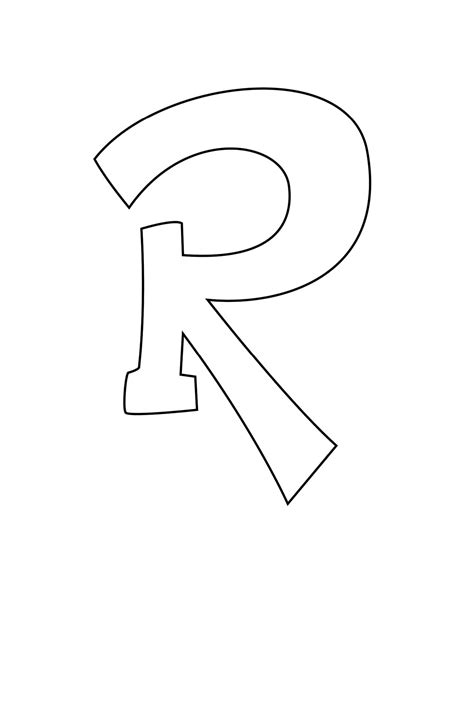 Image result for Printable Bubble Letter R