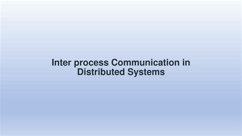 Interprocess Communication in Distributed Computing に対する画像結果