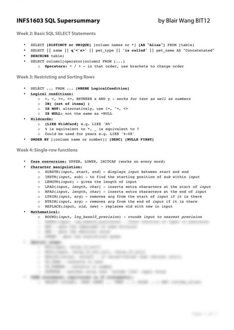 Image result for SQL Summary