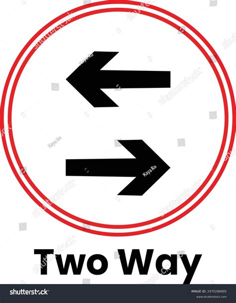 Image result for Two-Way Road Sign Vector