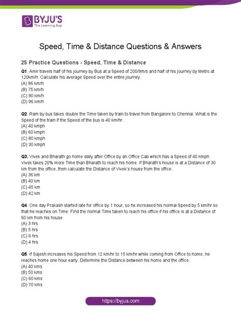 Mathspad Speed Distance Time Quiz Answers に対する画像結果