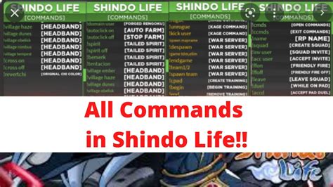Toradh íomhá ar Shindo Life Commands