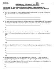 Image result for Identifying Variables Practice Worksheet