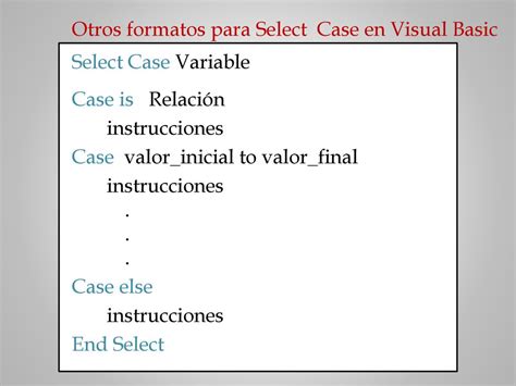 Toradh íomhá ar Basic Select Case