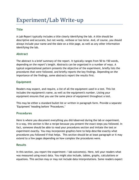 Image result for Write Up Lab Report