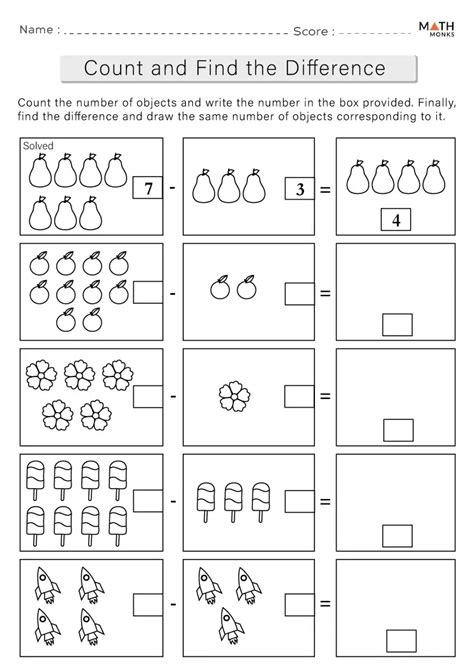 Toradh íomhá ar Math Counting Sheets