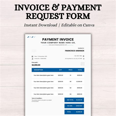 Image result for Invoice Payment Request Form
