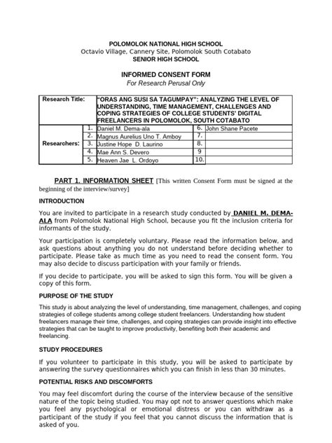 Image result for Informed Consent Form