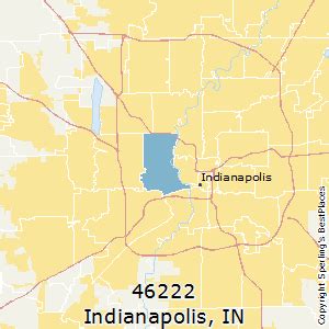 Image result for 46222 Zip Code Map
