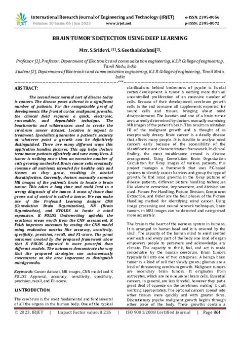 Résultat d’images pour Brain Tumor Detection Using Deep Learning
