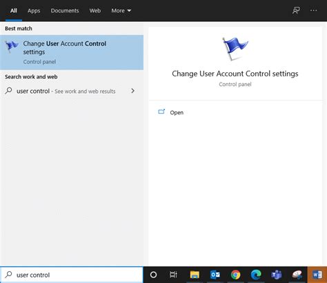 Account Control Settings に対する画像結果
