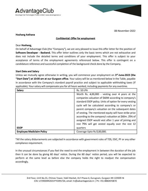 Image result for Software Developer Offer Letter