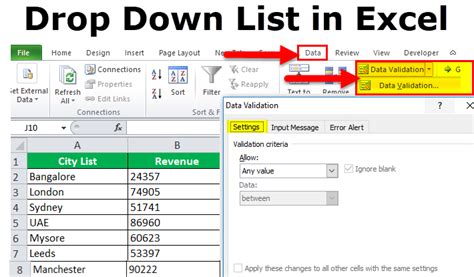 Image result for Drop-Down Menu Excel