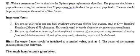 Image result for Optimal Page Replacement Program in C
