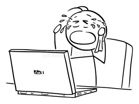 Stick Figure Crying at Computer に対する画像結果