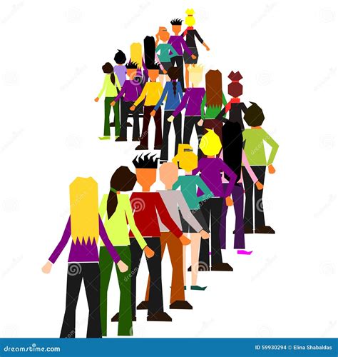 Image result for Long Queue Drawing