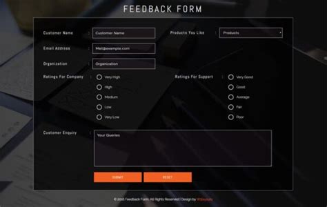 Toradh íomhá ar Widgit Feedback Form