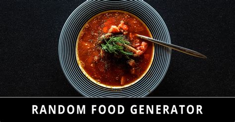 Afbeeldingsresultaten voor Random Food Generator