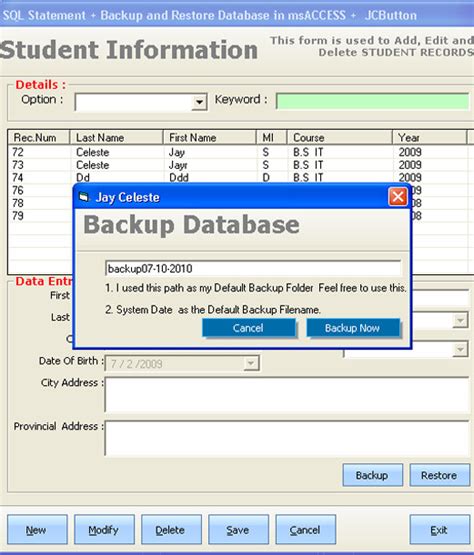 Image result for Save Database Files in MS Access