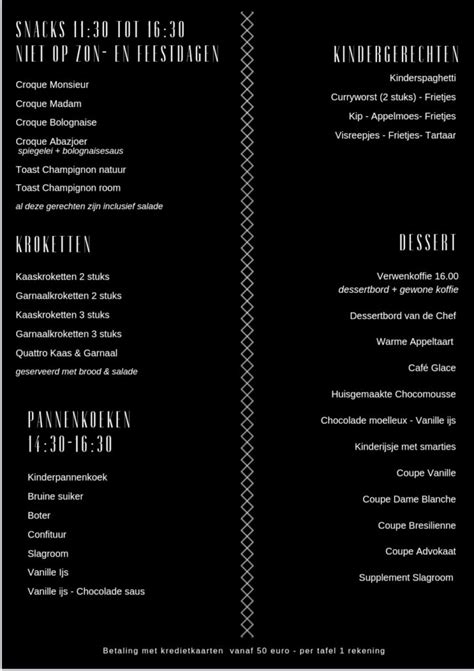 Image result for Onze Menu