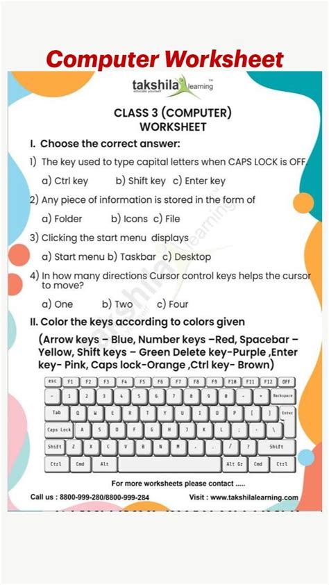 Class 3 Computer Worksheet Chap a Computer System Icsc Board に対する画像結果