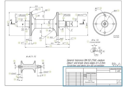 Image result for Axisymmetric Part Engineering Drawing
