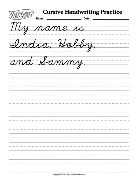 Beginning Cursive Writing Practice Worksheets に対する画像結果