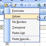 Image result for Excel Paste Values Icon