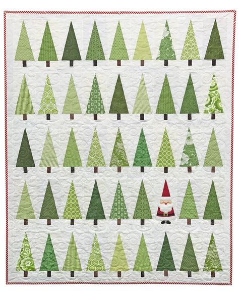 Toradh íomhá ar Tall Short Christmas Tree Quilt Pattern