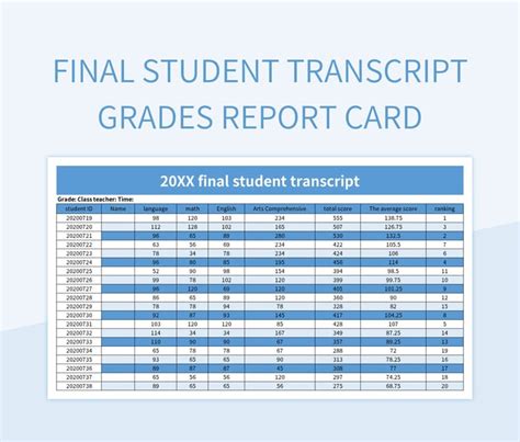 Image result for Excel Transcript Template