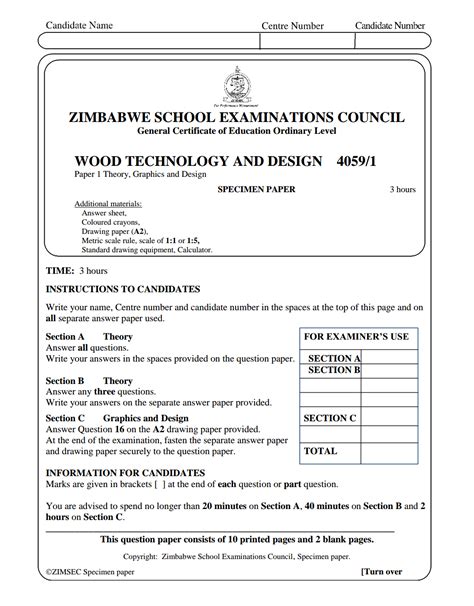 Image result for Zimsec O Level Project Layout Design