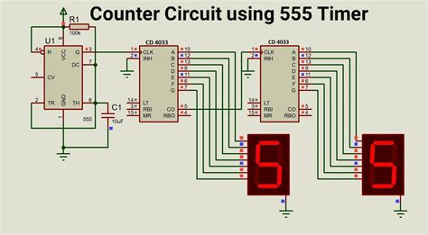 Toradh íomhá ar 555 Timer Decade Counter