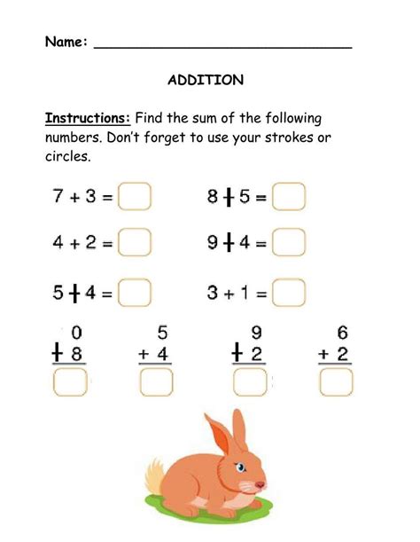 Toradh íomhá ar Double-Digit Addition Horizontal Worksheets