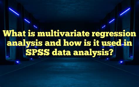 Image result for Multivariate Analysis SPSS
