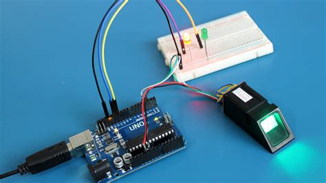 Afbeeldingsresultaten voor R307 Fingerprint Module Connection with Arduino Uno R3