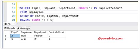 Toradh íomhá ar How to Remove Duplicate Records in SQL