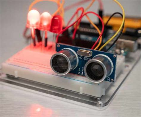نتيجة الصورة لـ Arduino Ultrasonic Distance Sensor Tinkercad Code