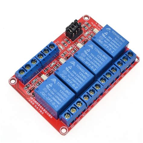 Image result for 4 Channel Relay Module with Optocoupler Pinout