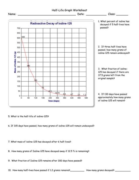 Image result for Half Life Problems Worksheet