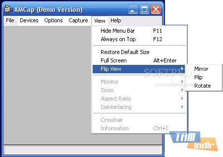 Toradh íomhá ar AMCap Windows
