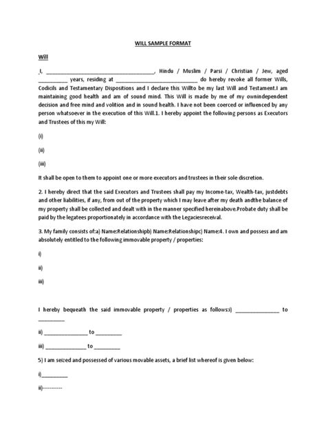 Image result for Inheritance Will Example