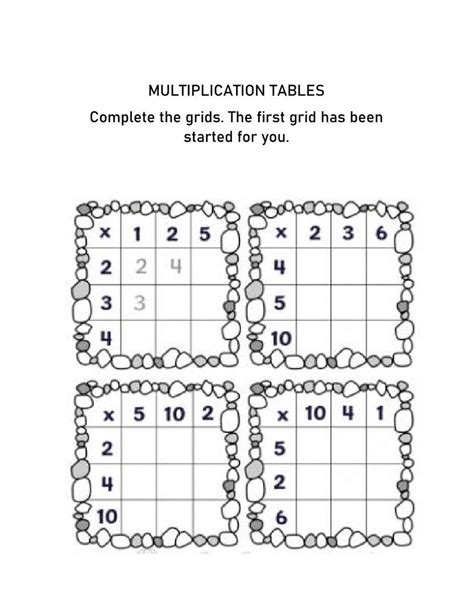 Image result for Multiplication Grid Worksheet