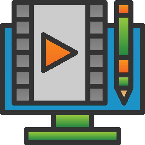 Toradh íomhá ar Video Editing Computer Icon