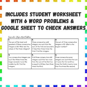 Toradh íomhá ar Consecutive Integer Problems PDF